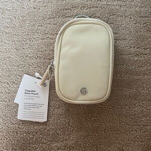 lululemon athletica Cream Clippable Nano Pouch